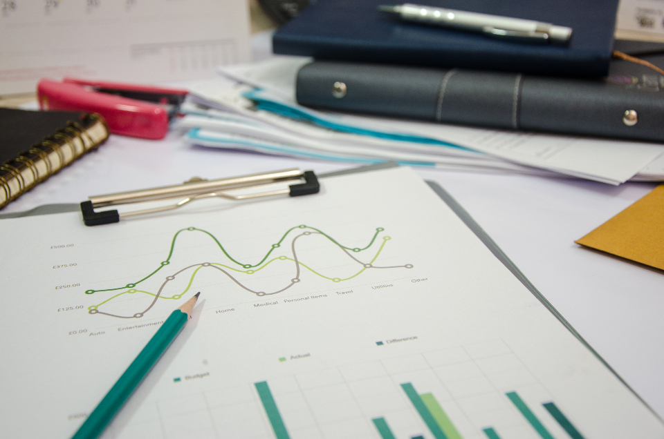 Printed data charts used to track app performance